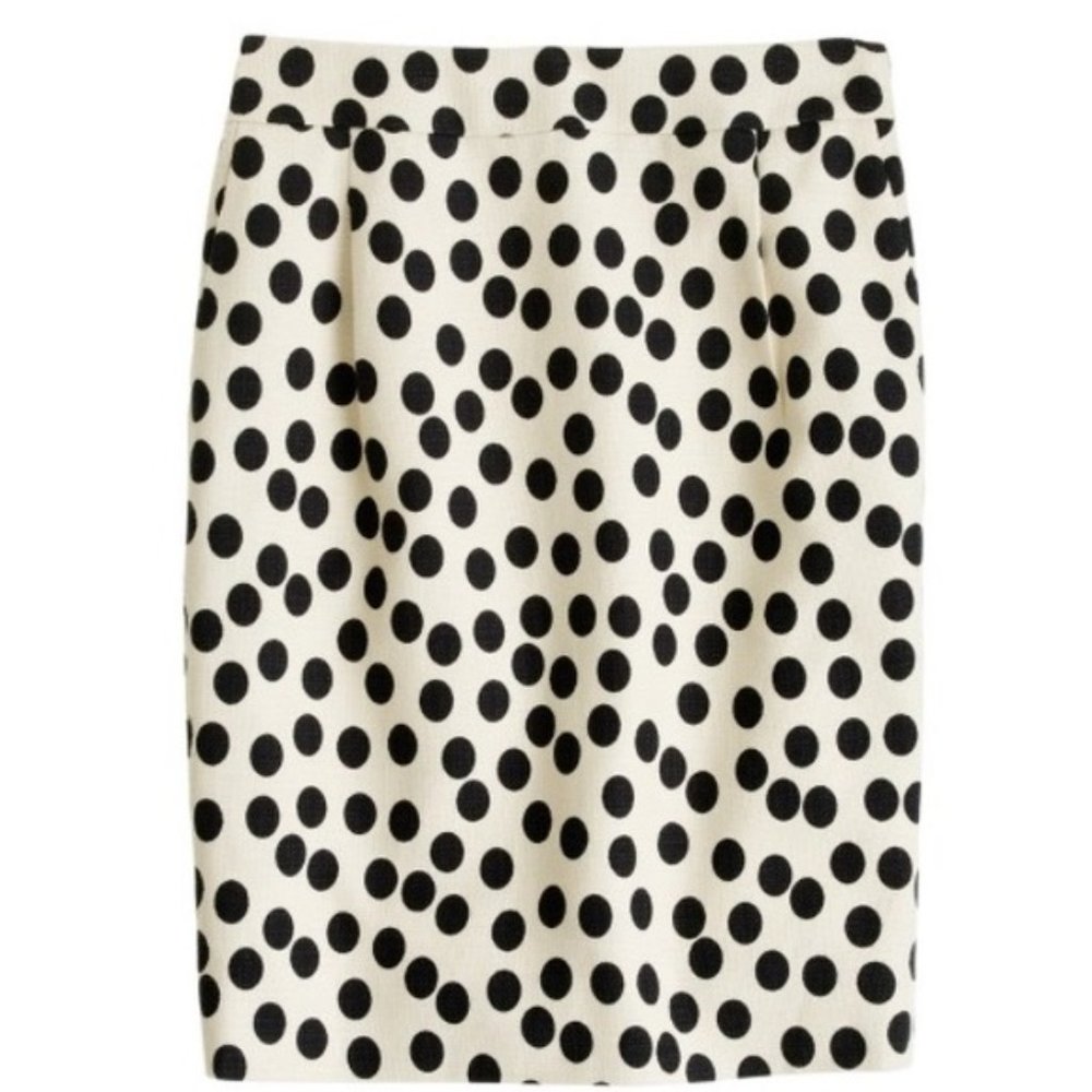 NWOT J. Crew Postage Stamp Skirt in Scattered Dot size 6 - Picture 3 of 6
